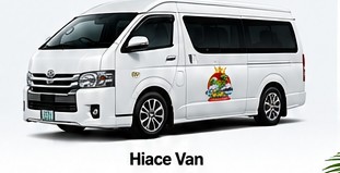White passenger van